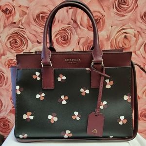 Kate Spade Cameron Dusk Buds Ditsy Medium Satchel Crossbody Bag